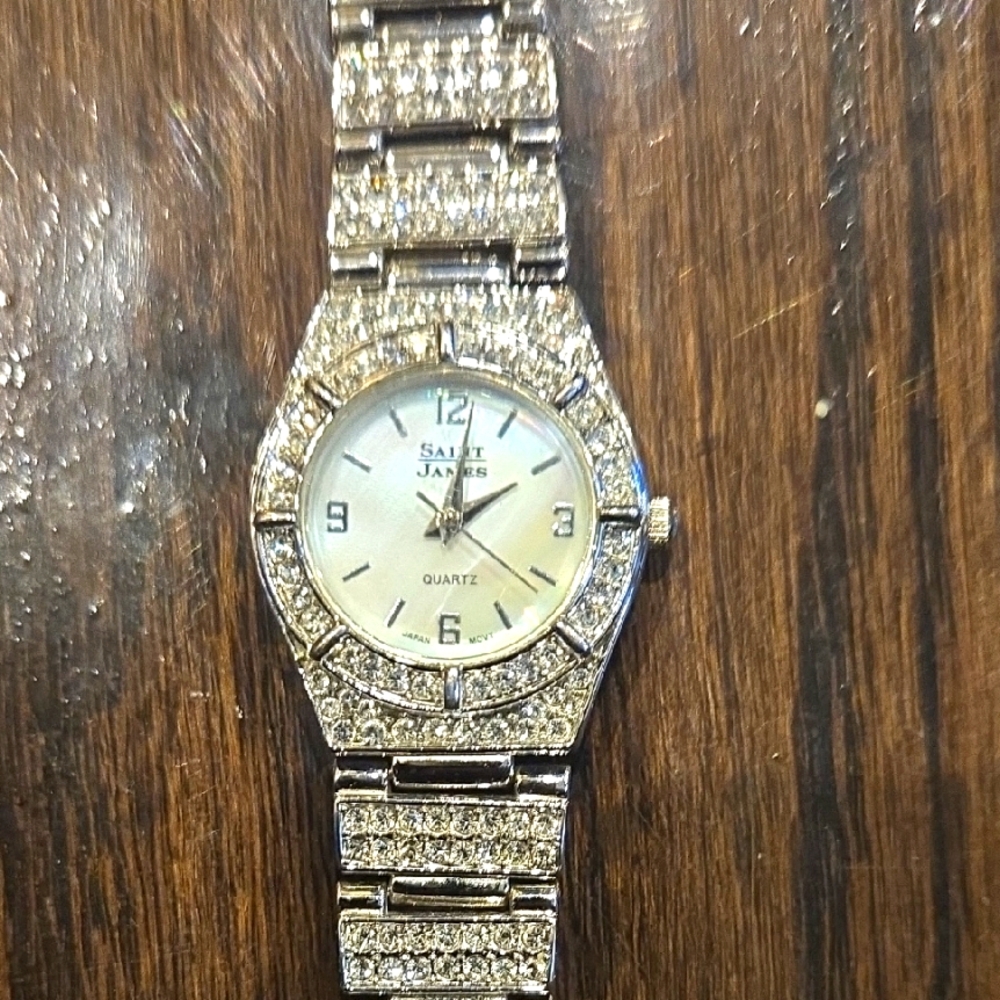 Saint James Women's Silver Crystal Watch